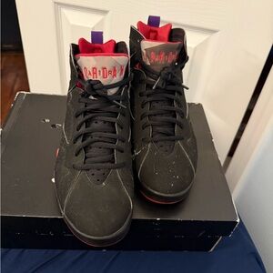 Jordan Black and Red High-Top Sneakers